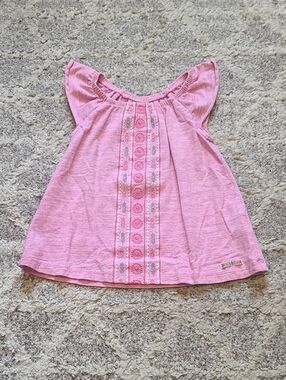 2 for $25 - Hudson Girls 3 Pink Short Sleeve Shirt with Embroidery